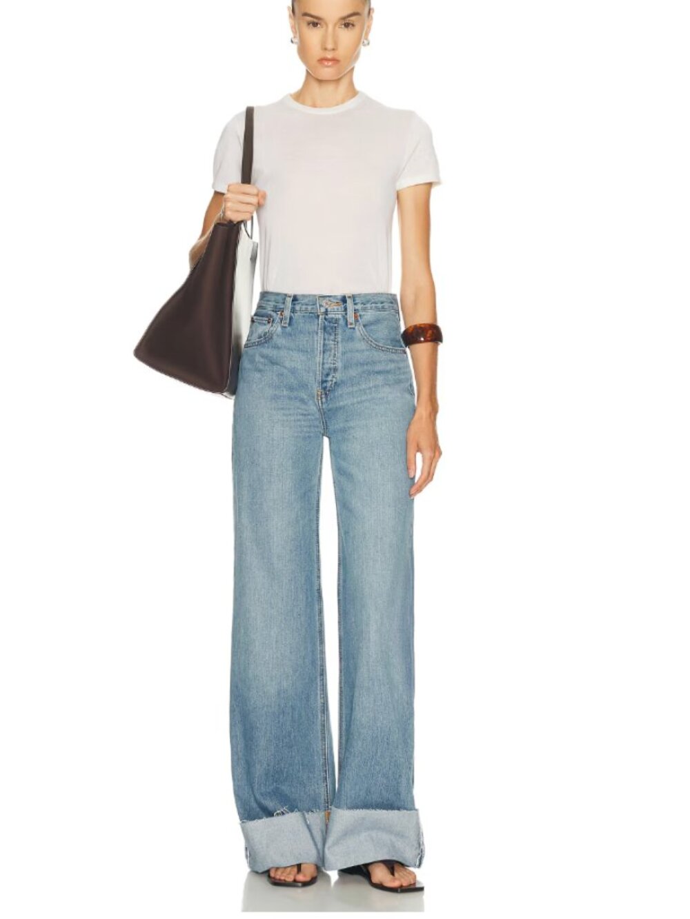 NWT Re/Done High Rise Wide Leg Cuff - Picture 2 of 5